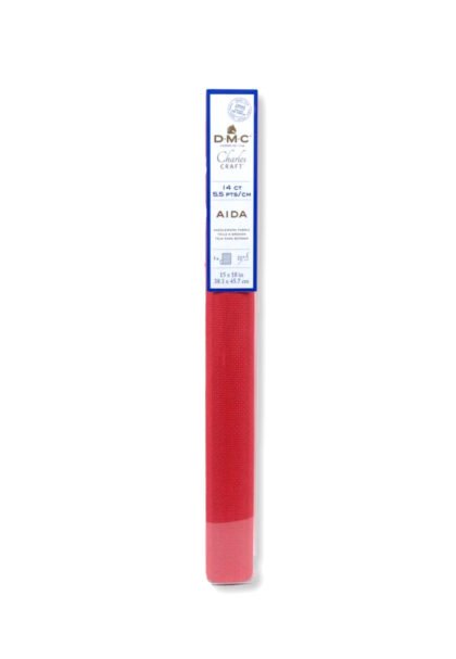 DMC – Roter Weihnachts-Aida-Stoff – 14 Count (5,5 Stiche/cm)